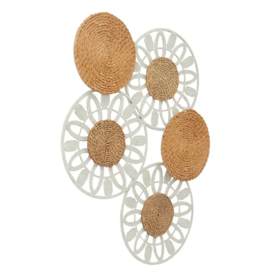 Brown And White Bohemian Abstract Wall Plaque-Kirkland's Home Cheap