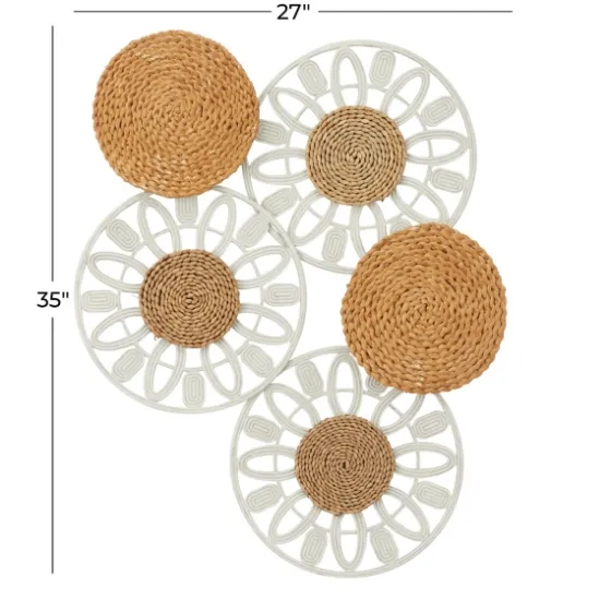 Brown And White Bohemian Abstract Wall Plaque-Kirkland's Home Cheap