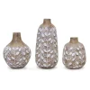Brown And White Resin Leaf Vases, Set Of 3-Kirkland's Home Sale