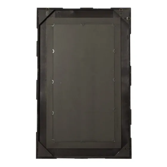Brown And White Square Strips Wood Framed Mirror-Kirkland's Home Online