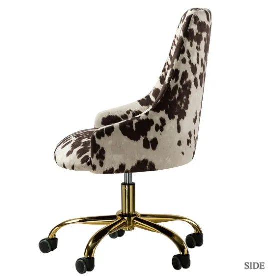 Brown And White Upholstered Cow Print Office Chair-Kirkland's Home Cheap