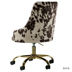 Brown And White Upholstered Cow Print Office Chair-Kirkland's Home Cheap