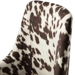 Brown And White Upholstered Cow Print Office Chair-Kirkland's Home Cheap