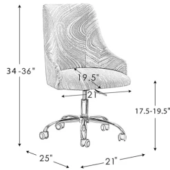 Brown And White Upholstered Cow Print Office Chair-Kirkland's Home Cheap