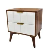 Brown And White Wood 2-Drawer Nightstand-Kirkland's Home Best Sale