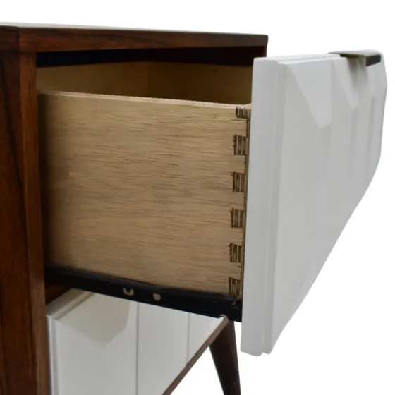 Brown And White Wood 2-Drawer Nightstand-Kirkland's Home Best Sale