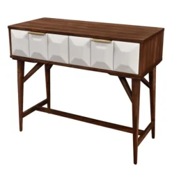 Brown And White Wood 2-Drawer Console Table-Kirkland's Home Outlet