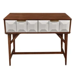 Brown And White Wood 2-Drawer Console Table-Kirkland's Home Outlet