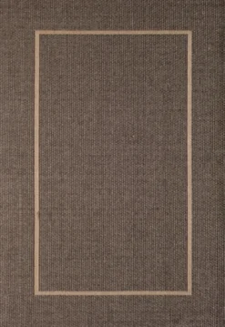 Brown Bordered Outdoor Area Rug, 5X7-Kirkland's Home Outlet