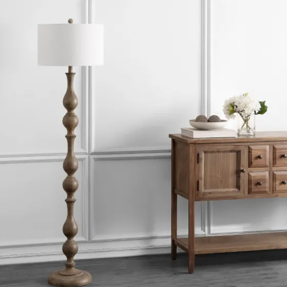 Brown Carved Spindle Floor Lamp-Kirkland's Home Shop