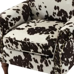 Brown Cow Print Upholstered Accent Chair-Kirkland's Home Hot