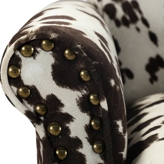 Brown Cow Print Upholstered Accent Chair-Kirkland's Home Hot