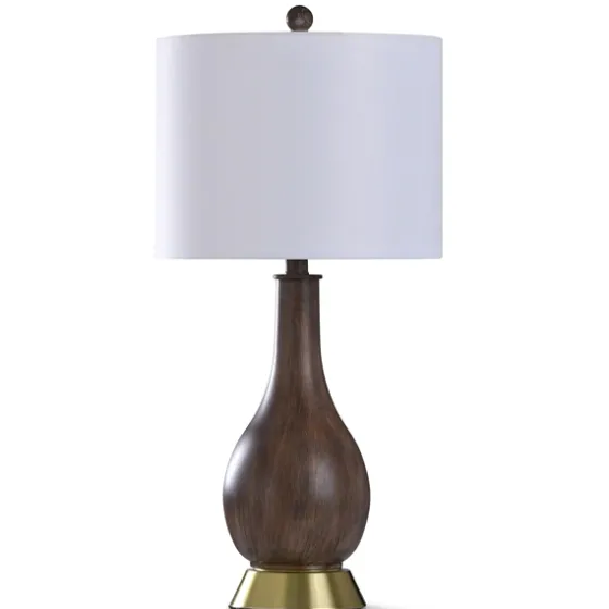 Brown Curved Wood Table Lamp-Kirkland's Home Discount