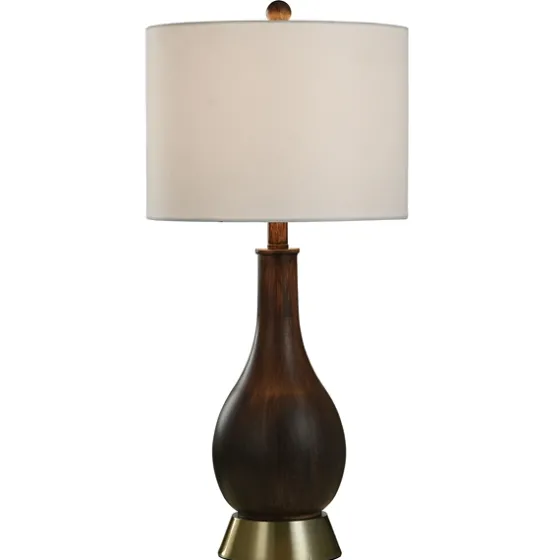 Brown Curved Wood Table Lamp-Kirkland's Home Discount