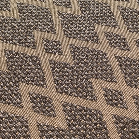 Brown Diamond Chevron Outdoor Area Rug, 7X9-Kirkland's Home Store