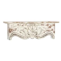 Brown Distressed Carved Wood Wall Shelf-Kirkland's Home Hot