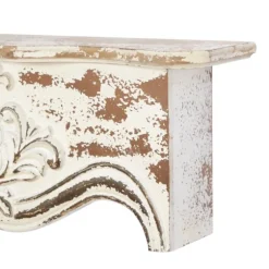 Brown Distressed Carved Wood Wall Shelf-Kirkland's Home Hot