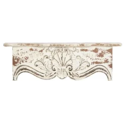 Brown Distressed Carved Wood Wall Shelf-Kirkland's Home Hot