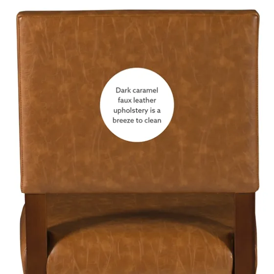 Brown Faux Leather Square Classic Bar Stool-Kirkland's Home New