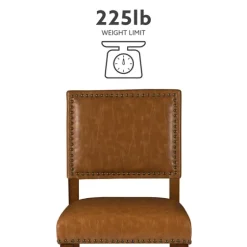 Brown Faux Leather Square Classic Bar Stool-Kirkland's Home New