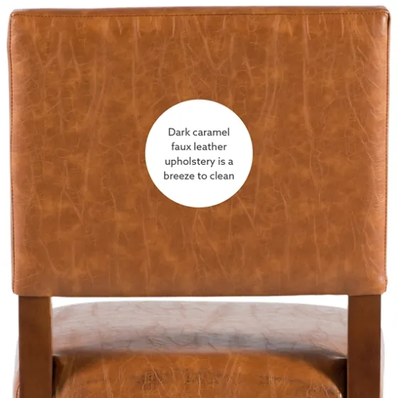 Brown Faux Leather Square Classic Counter Stool-Kirkland's Home Hot