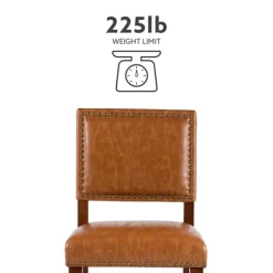 Brown Faux Leather Square Classic Counter Stool-Kirkland's Home Hot