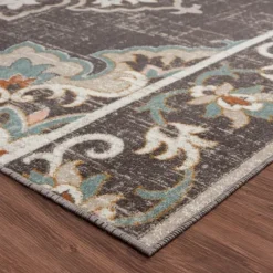 Brown Floral Medallion Outdoor Area Rug, 5X7-Kirkland's Home Best