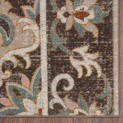 Brown Floral Medallion Outdoor Area Rug, 5X7-Kirkland's Home Best