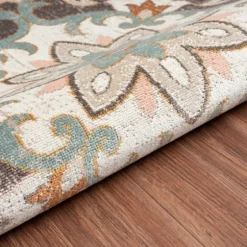 Brown Floral Medallion Outdoor Area Rug, 7X9-Kirkland's Home Shop