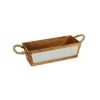 Brown Galvanized Tapered Box With Rope Handles-Kirkland's Home Flash Sale