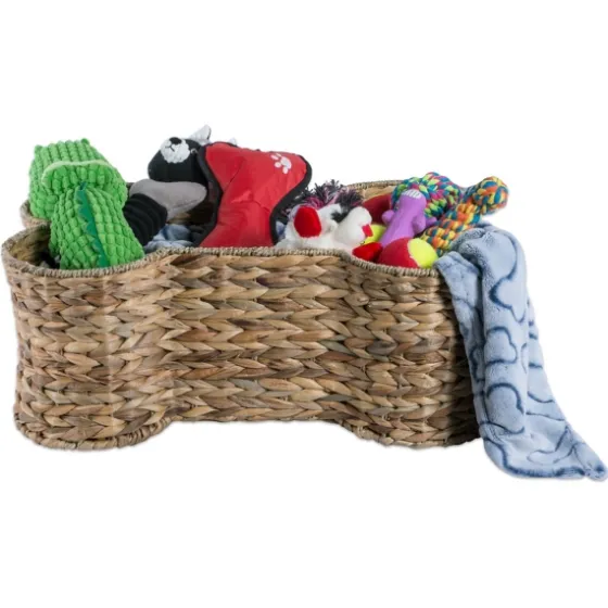 Brown Hyacinth Dog Bone Basket-Kirkland's Home Online