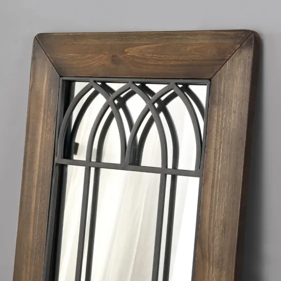Brown Larissa Arched Window Leaning Mirror-Kirkland's Home Cheap