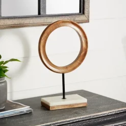 Brown Mango Wood Abstract Sculpture-Kirkland's Home Online