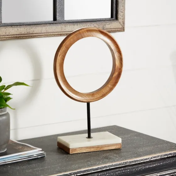 Brown Mango Wood Abstract Sculpture-Kirkland's Home Online