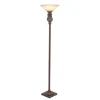 Brown Metal Carved Base Uplight Floor Lamp-Kirkland's Home Discount