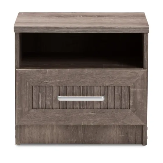 Brown Oak Wood Finish Open Shelf Nightstand-Kirkland's Home Best