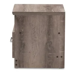 Brown Oak Wood Finish Open Shelf Nightstand-Kirkland's Home Best