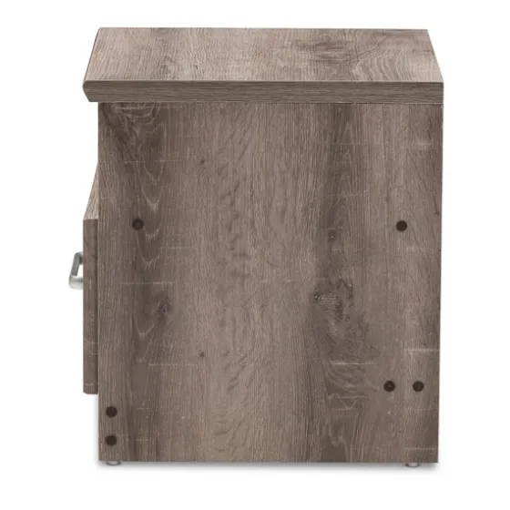 Brown Oak Wood Finish Open Shelf Nightstand-Kirkland's Home Best