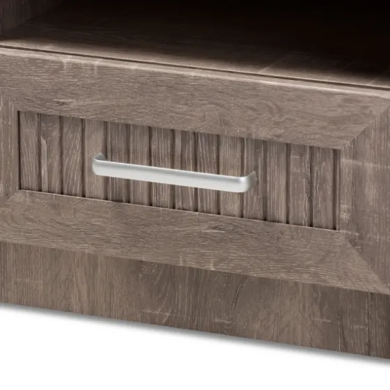 Brown Oak Wood Finish Open Shelf Nightstand-Kirkland's Home Best