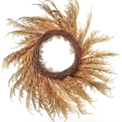 Brown Pampas Grass Harvest Wreath-Kirkland's Home Best Sale