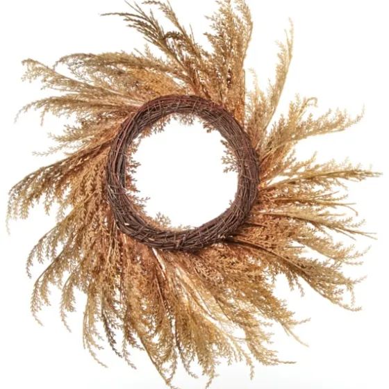 Brown Pampas Grass Harvest Wreath-Kirkland's Home Best Sale
