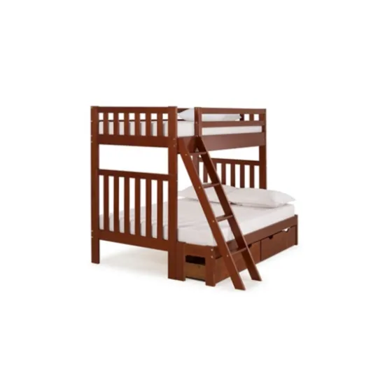Brown Pine 2-Drawer Detachable Full/Twin Bunk Bed-Kirkland's Home Sale