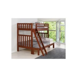 Brown Pine Wood Detachable Full And Twin Bunk Bed-Kirkland's Home Discount