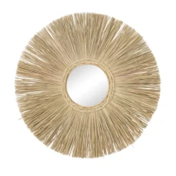 Brown Reed And Wood Wall Mirror-Kirkland's Home Store