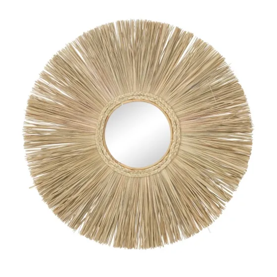 Brown Reed And Wood Wall Mirror-Kirkland's Home Store
