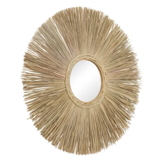 Brown Reed And Wood Wall Mirror-Kirkland's Home Store