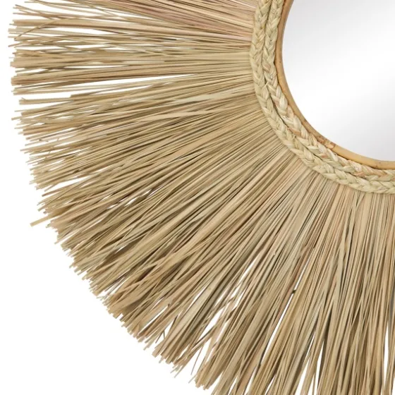 Brown Reed And Wood Wall Mirror-Kirkland's Home Store