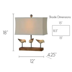 Brown Resin Birds Rec Gle Table Lamp-Kirkland's Home Outlet