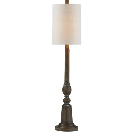 Brown Resin Traditional Candlestick Buffet Lamp-Kirkland's Home Shop