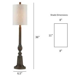 Brown Resin Traditional Candlestick Buffet Lamp-Kirkland's Home Shop